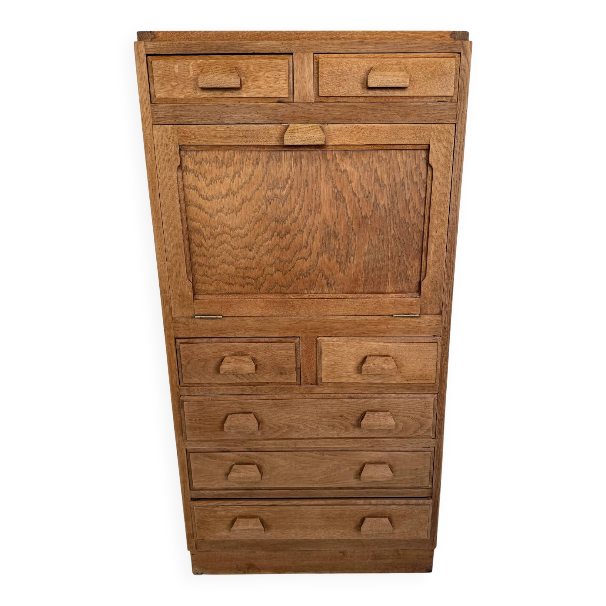 Vintage wooden secretary desk in the style of a professional piece of furniture
