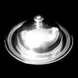 Silver metal caviar display
