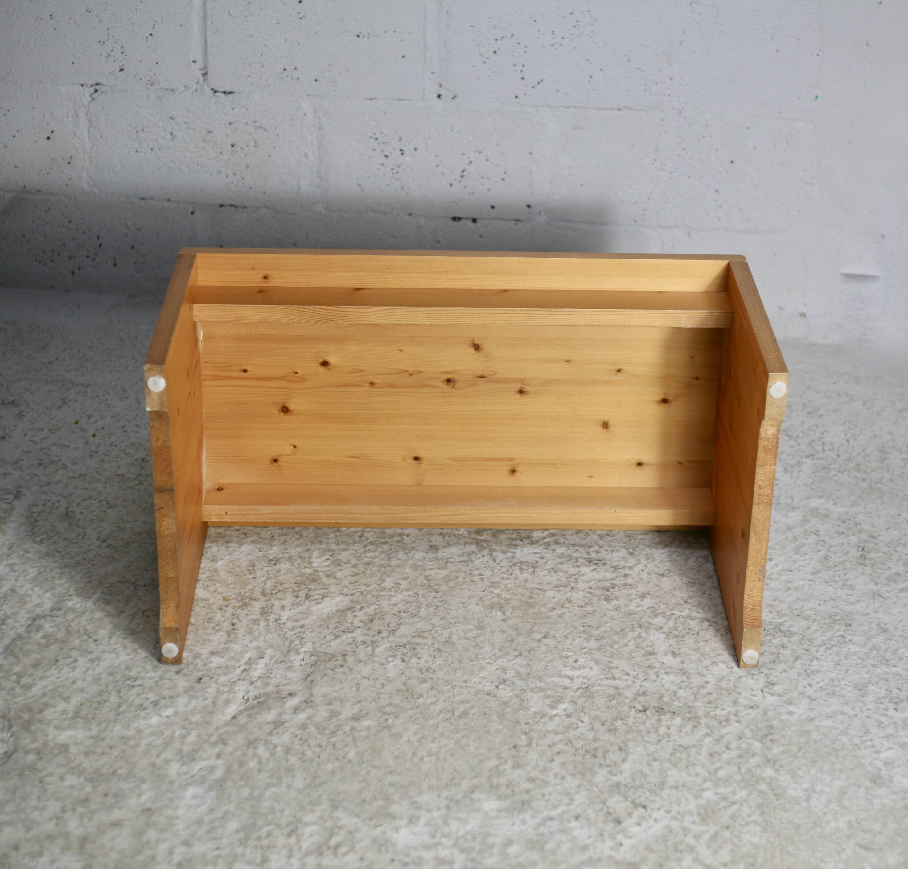 Charlotte Perriand (selection of) for Les Arcs, rare pine coffee table, France, circa 1960