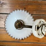 Opaline applique with lace swan neck from the 1930s