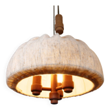 Teak Pull Pendant Ceiling Lamp Domus 1960s