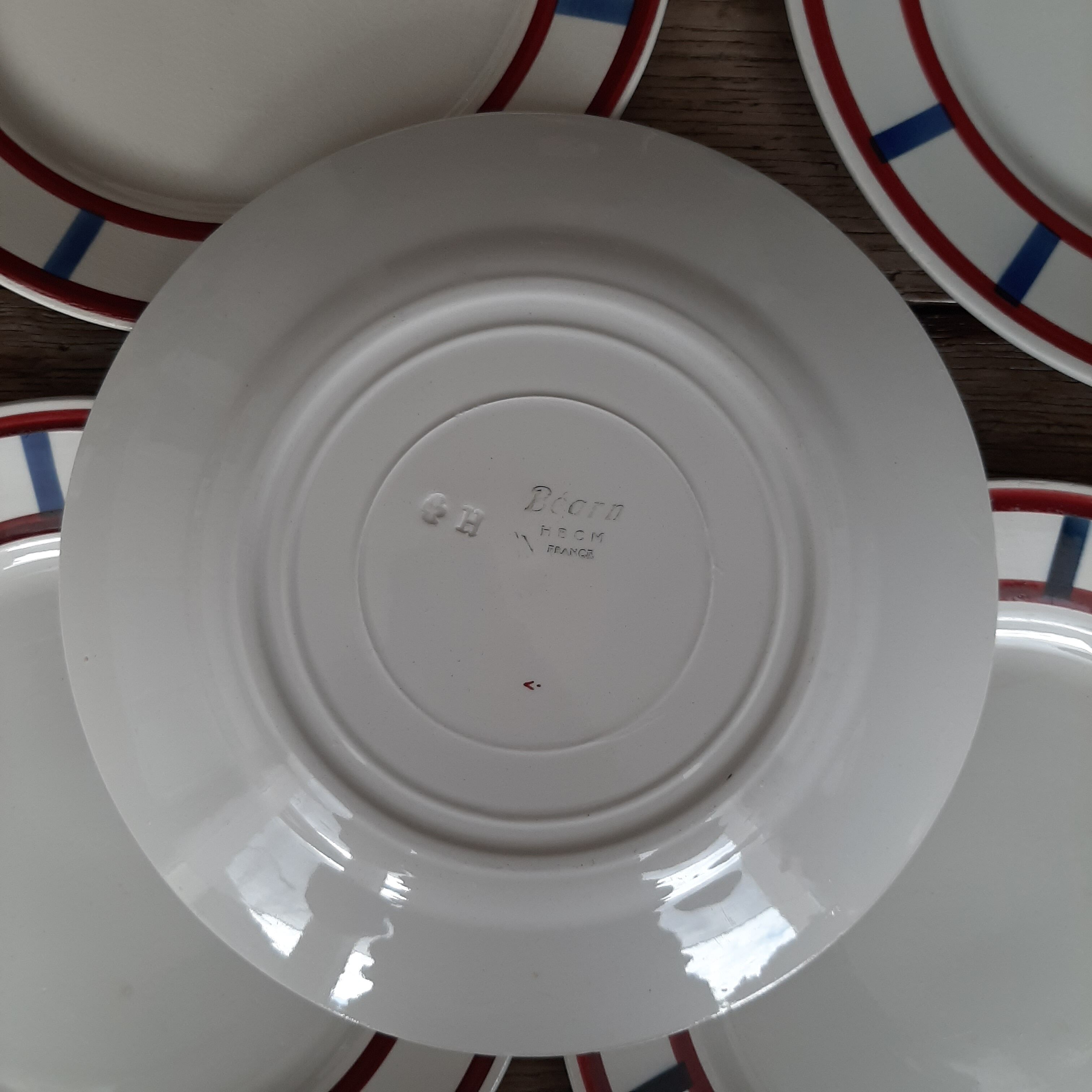 Lot 5 assiettes à dessert HBCM Béarn