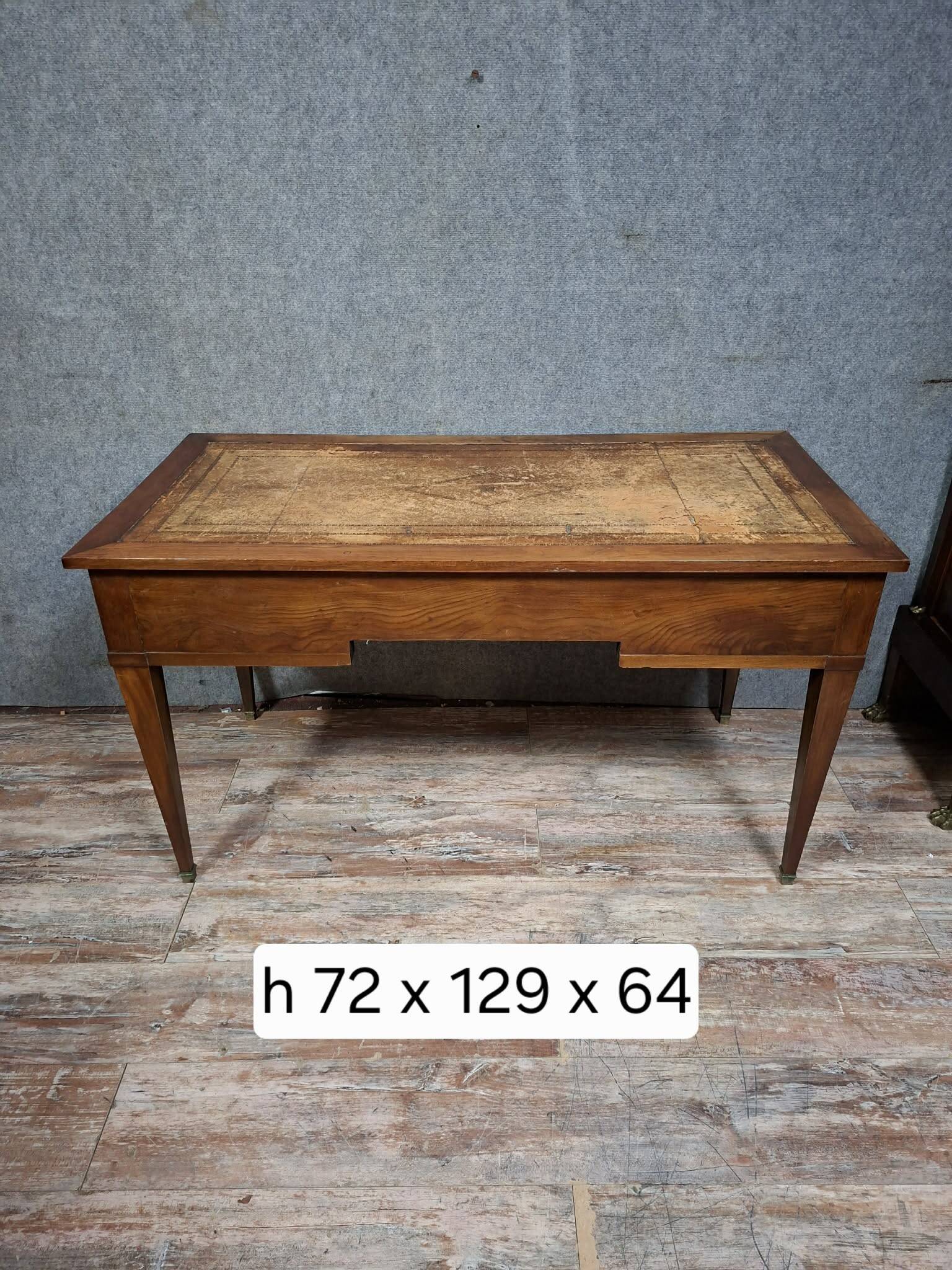 Louis XVI flat desk in mahogany