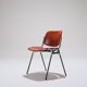 Set de 4 chaises empilables dsc 106 orange, Castelli, G. Piretti, 1970s
