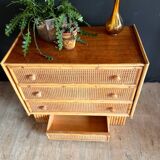 Rattan chest of drawers