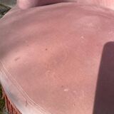 Toad style armchair in pink velvet