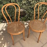 Paire de chaises bistrot cannées Thonet