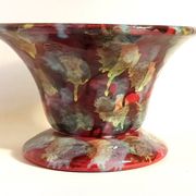 Coupe sur pied céramique multicolore (vide poche ou autre) années 60 diamètre 26,7 cm