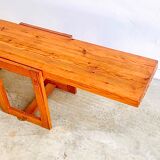 Edvin Helseth pine bench model Trybo, for the Trysil ski resort, Norway, 1964