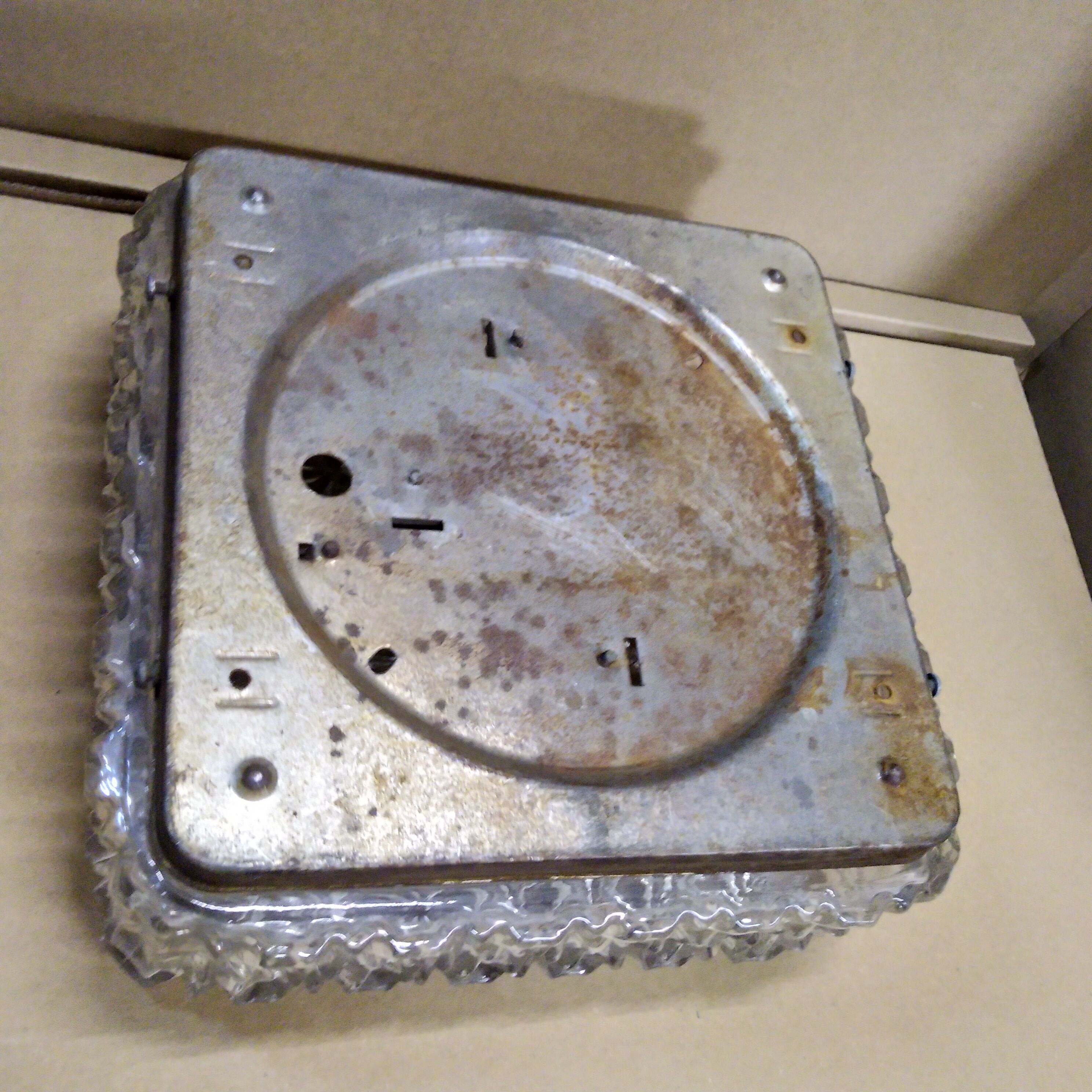 Glass square ceiling light