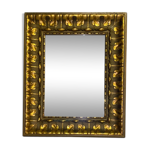 Miroir en bois et stuc