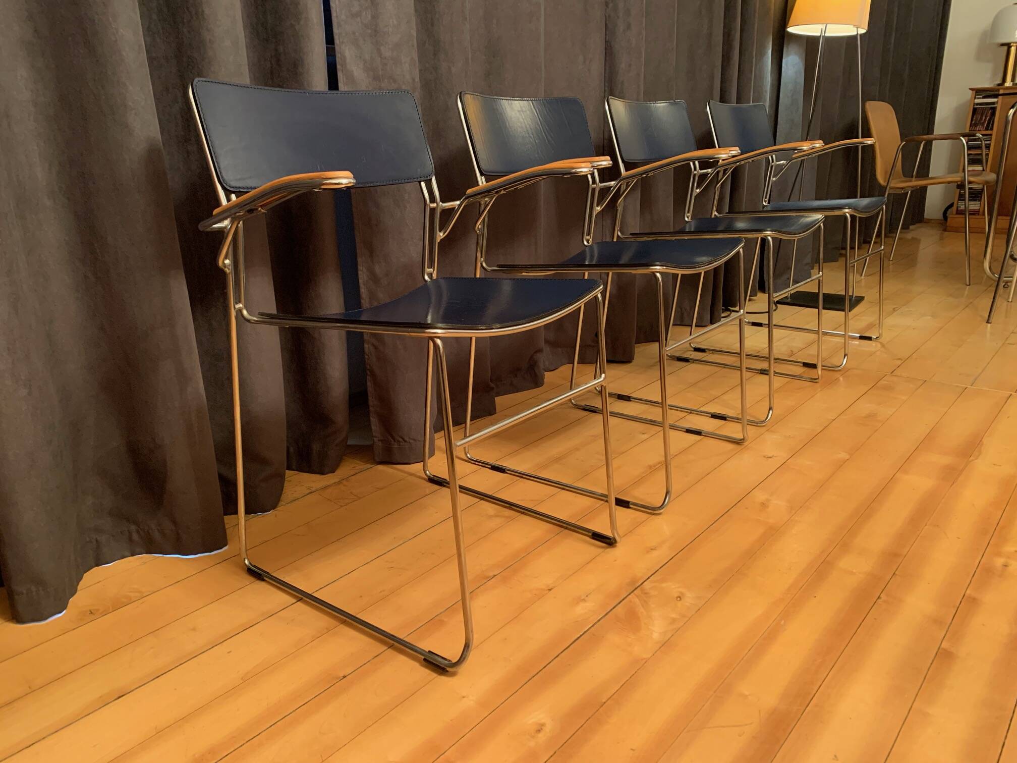 Set of four Sultana chairs, Arrben, Italy, 1970s/1980s