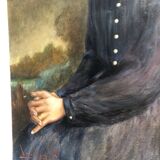 Oil portrait of a young girl by Paul Hulin