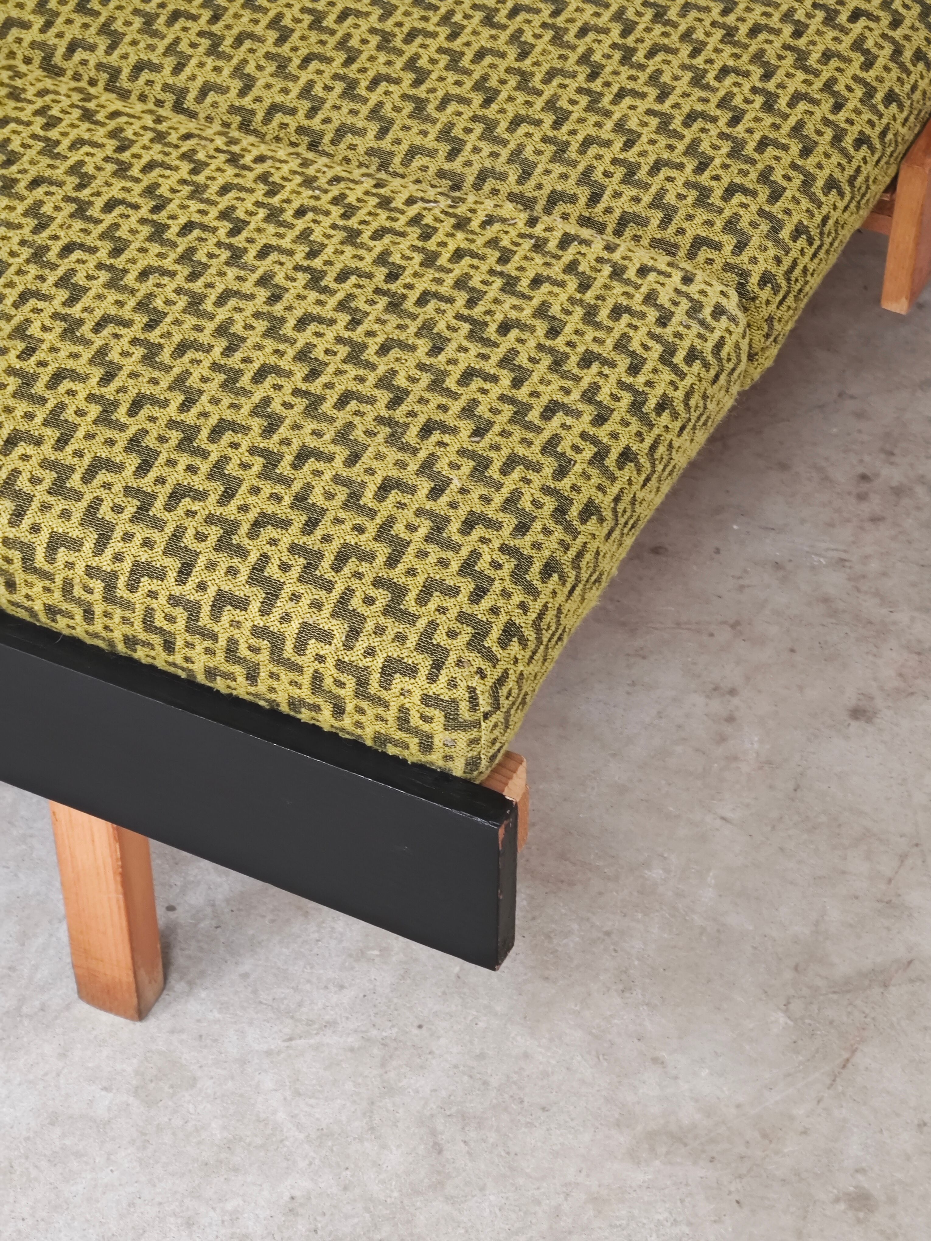 Green folding bench / Sofa  
Drevotvar Czechoslovakia 1960