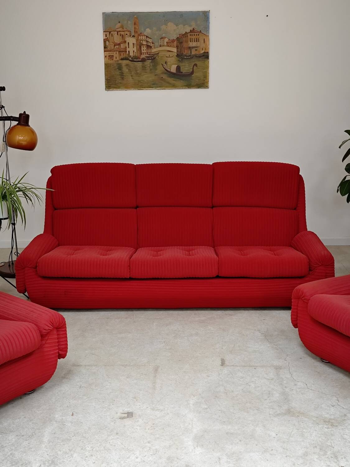 Complete red salon jitona style atlantis space age 1970