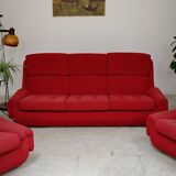 Complete red salon jitona style atlantis space age 1970