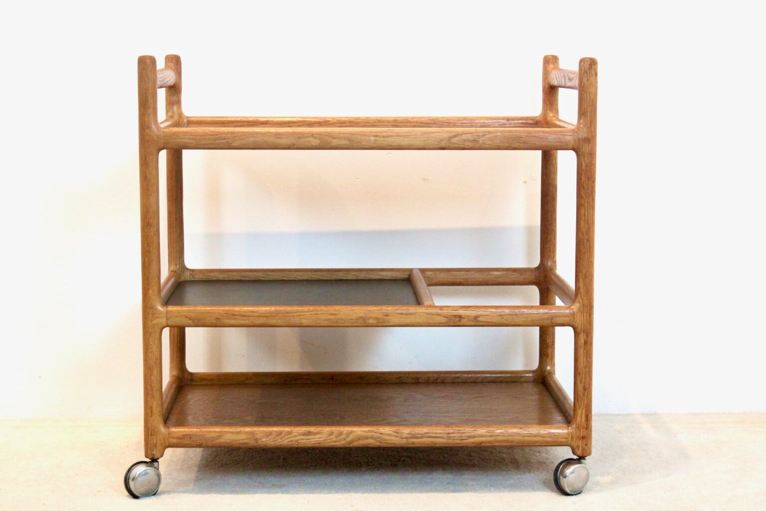 Oak bar trolley by Johannes Andersen for CFC Silkeborg Denmark