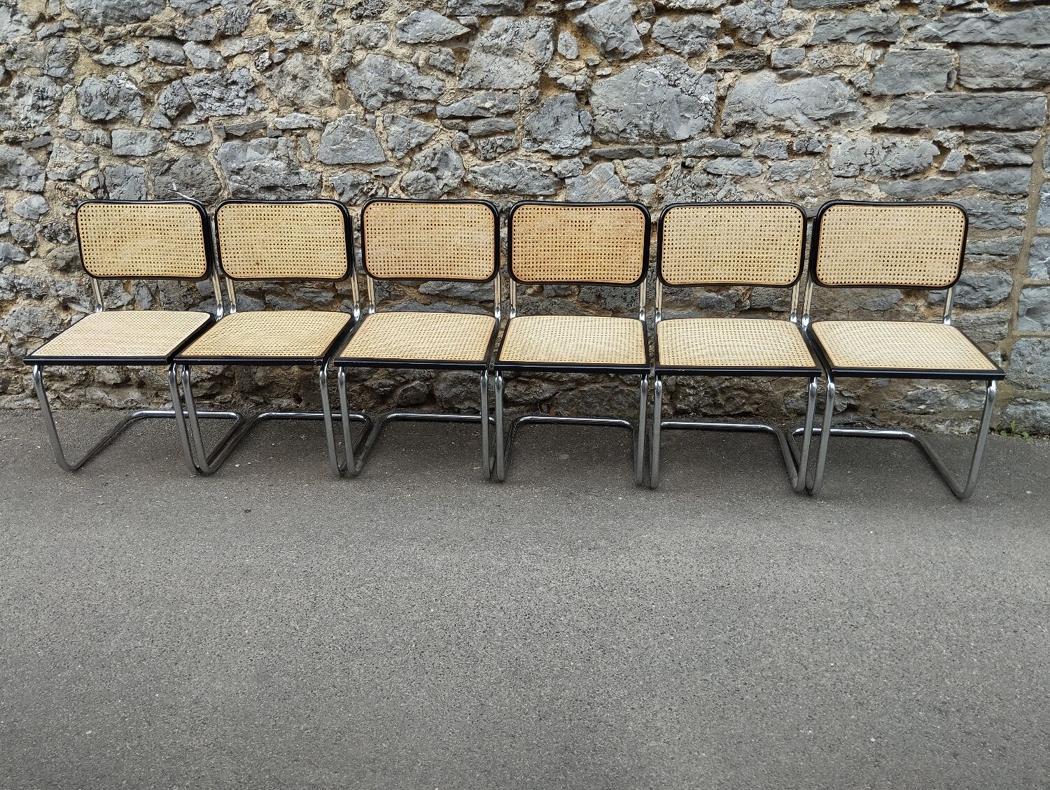 Cesca B32 Marcel Breuer chairs made in italy