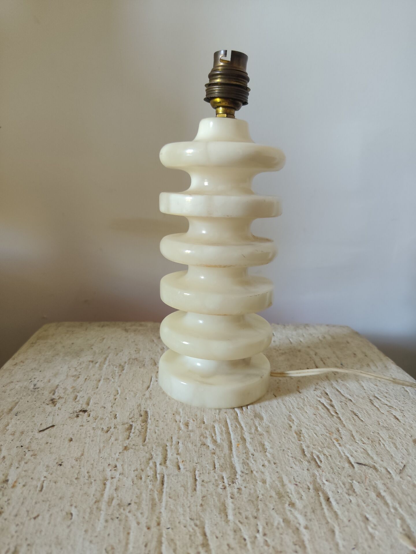Pied de lampe art-deco albâtre