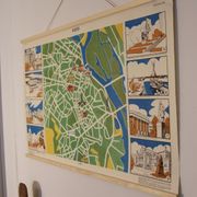 Soviet vintage poster-map of kiev-geography-city-magnetic poster door
