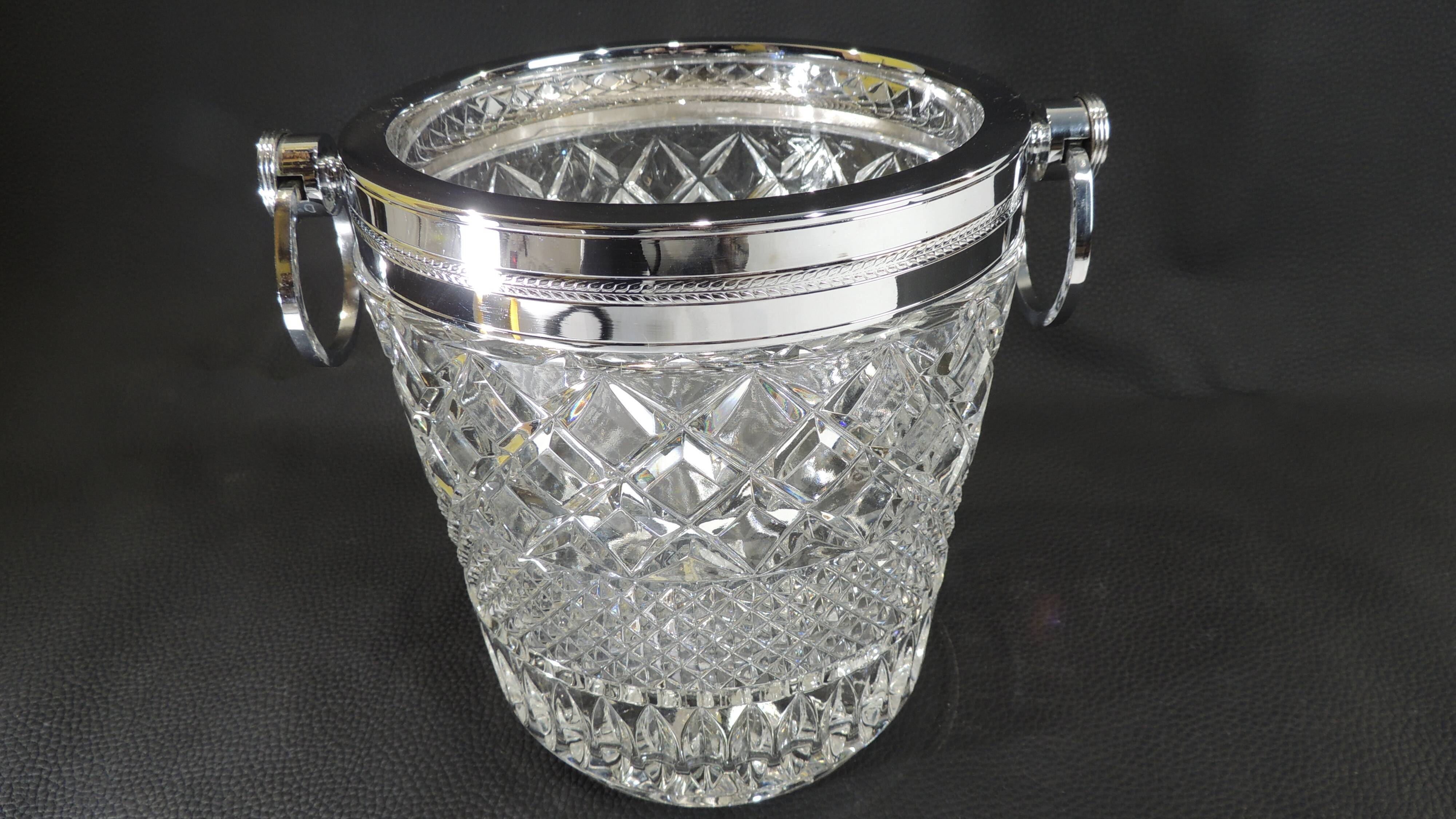 Champagne bucket cut glass