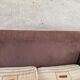 Exotic 2-seater sofa in woven banana tree / rattan and brown fabric.