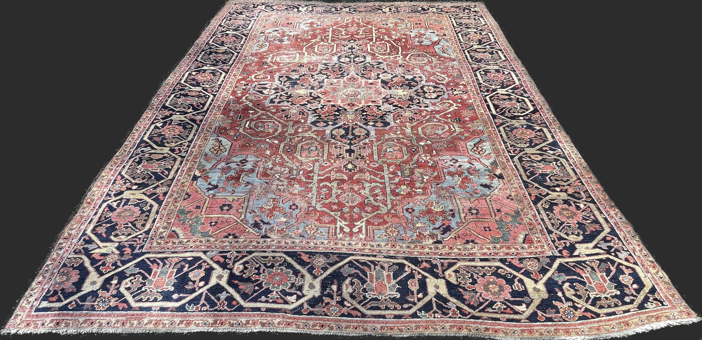 Antique Heriz Persian Rug Circa 1900/1910