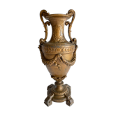 Vase cassolette regulated patina bronze vintage