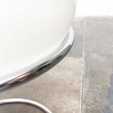 Vintage globe floor lamp in glass and chrome from the space age.