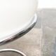 Lampe boule sur pied en verre et chrome Space Age