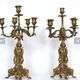 Pair of chiselled and gilded bronze candelabra from the 19th century.
