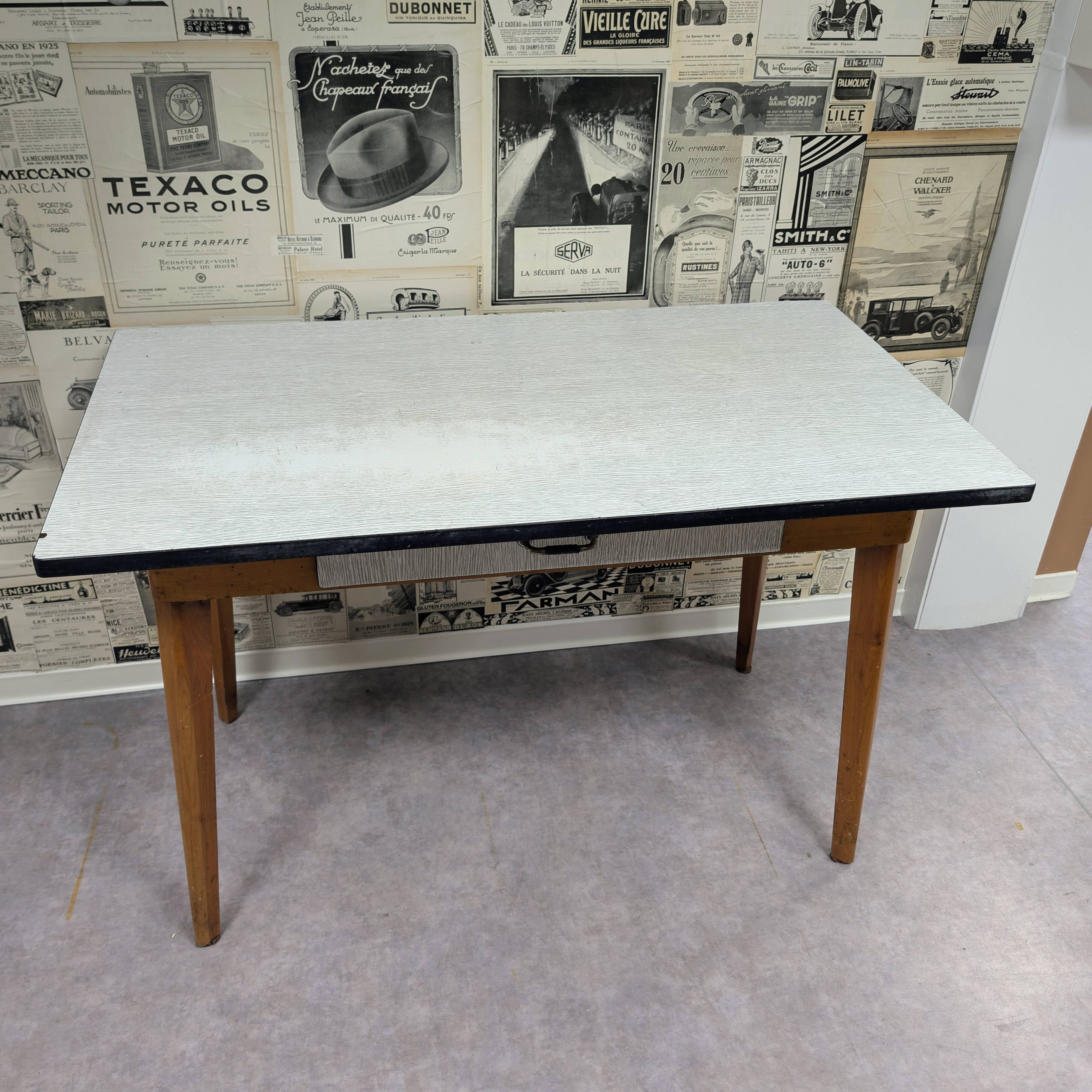 Vintage wood and formica table