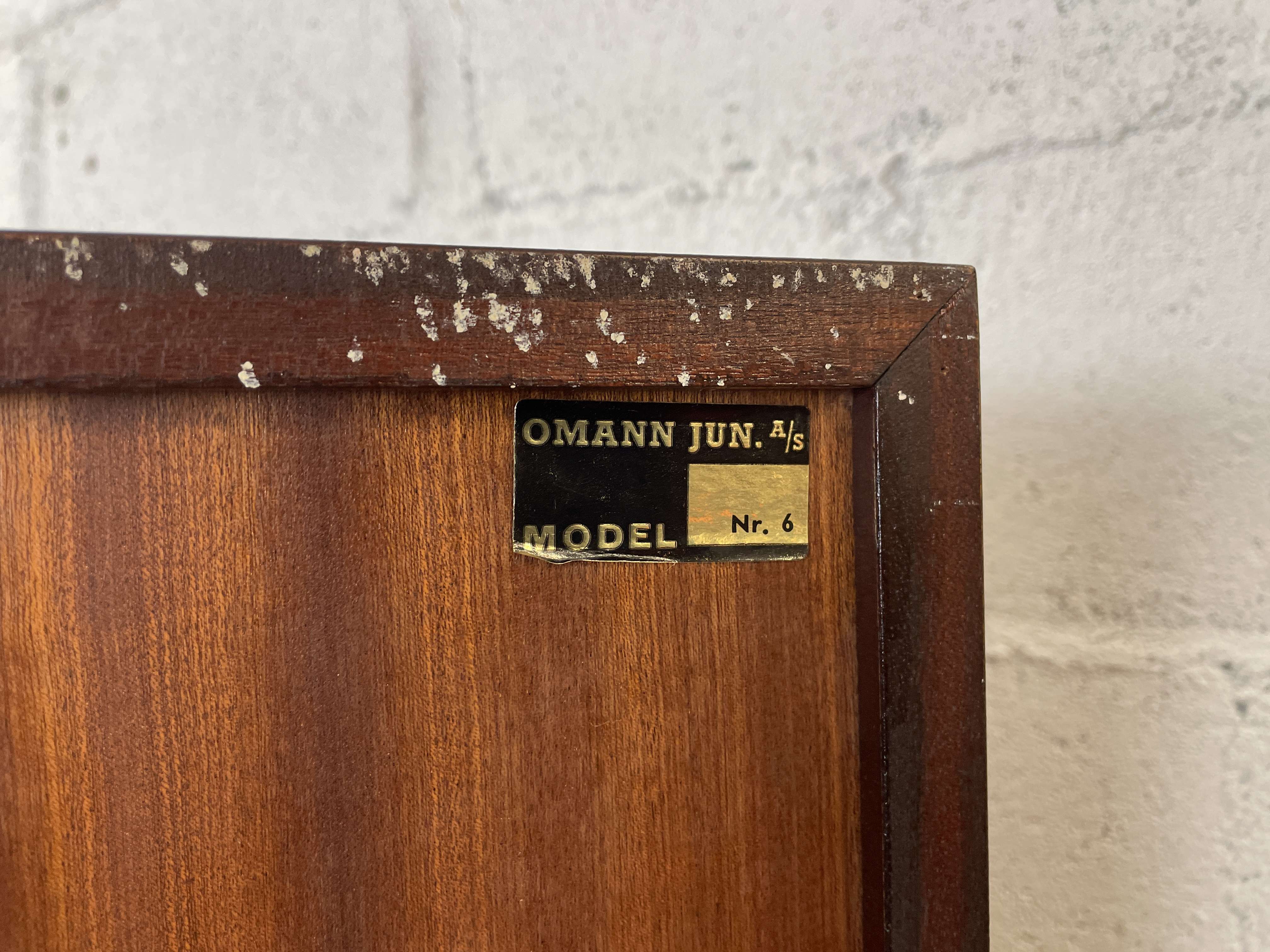 Omann Junior Scandinavian Vintage Mahogany Library, 60s