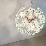 Mid century glass sputnik chandelier, 1970s