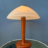 Post modern mushroom table lamp - art nouveau glass table lamp