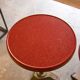 Table bistro bar round Formica red