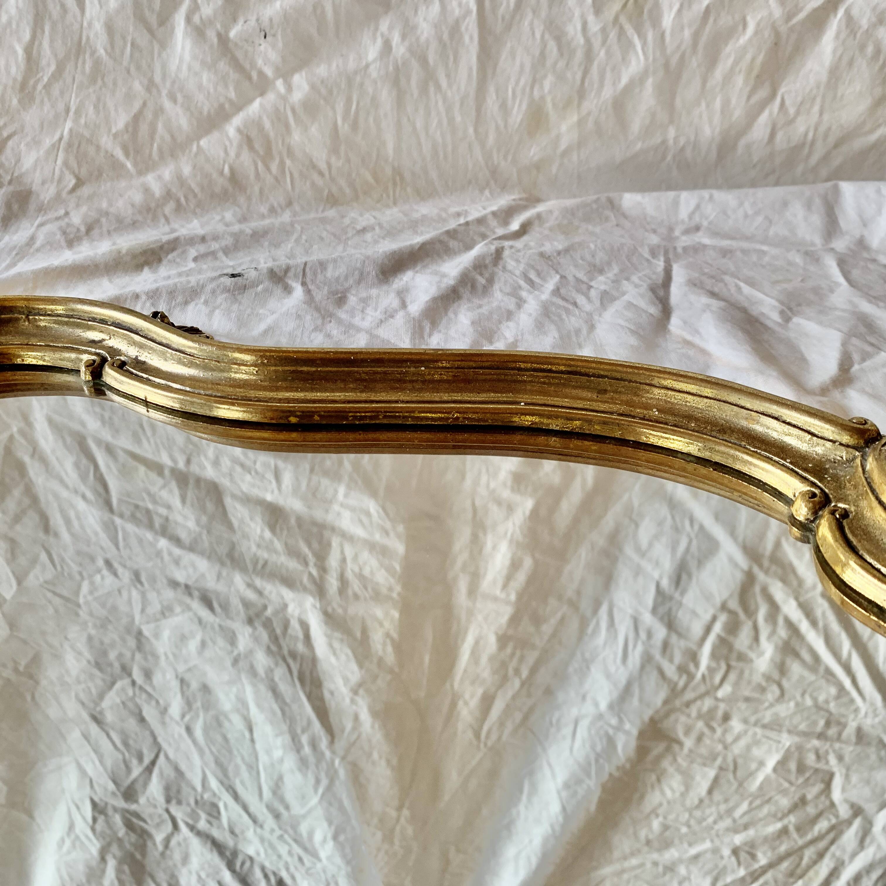 Old wall mirror in golden resin rococo style - made in france