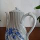 Limoges Haviland porcelain teapot - Blue cherry - Twisted sides
