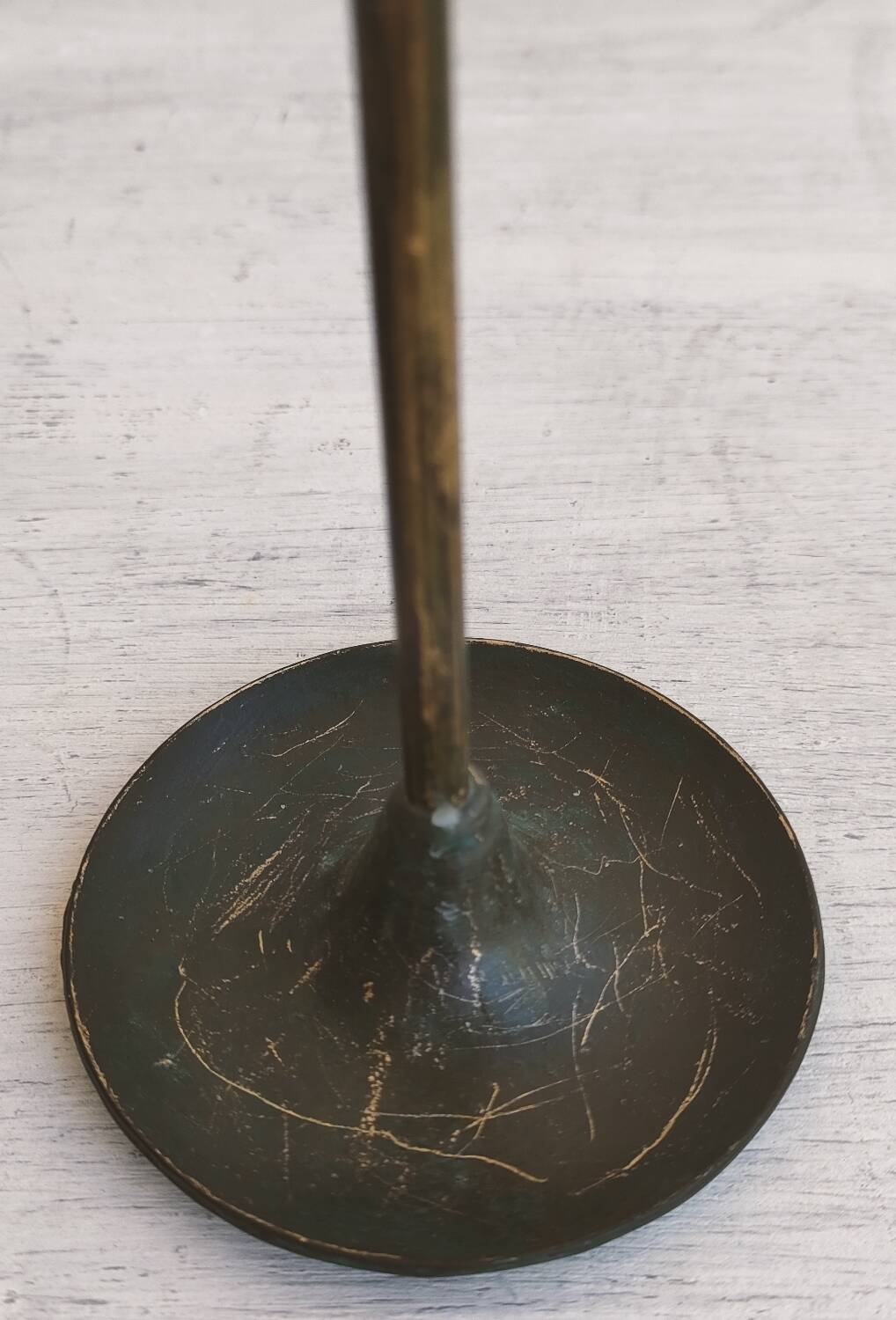 Set of 3 bronze candlesticks