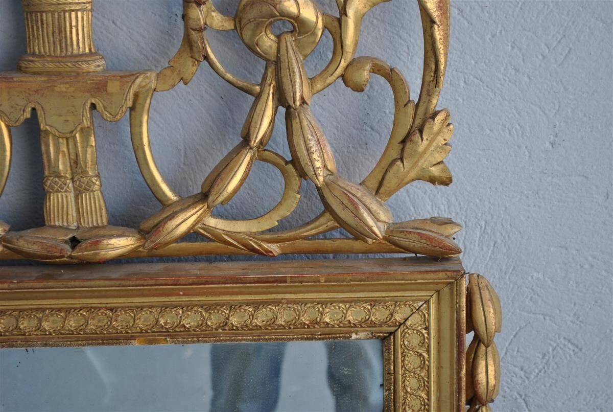 Mirror wooden Gold Louis XVI era XIX 72x152cm