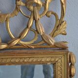 Miroir en bois doré Louis XVI époque XIXème 72x152cm