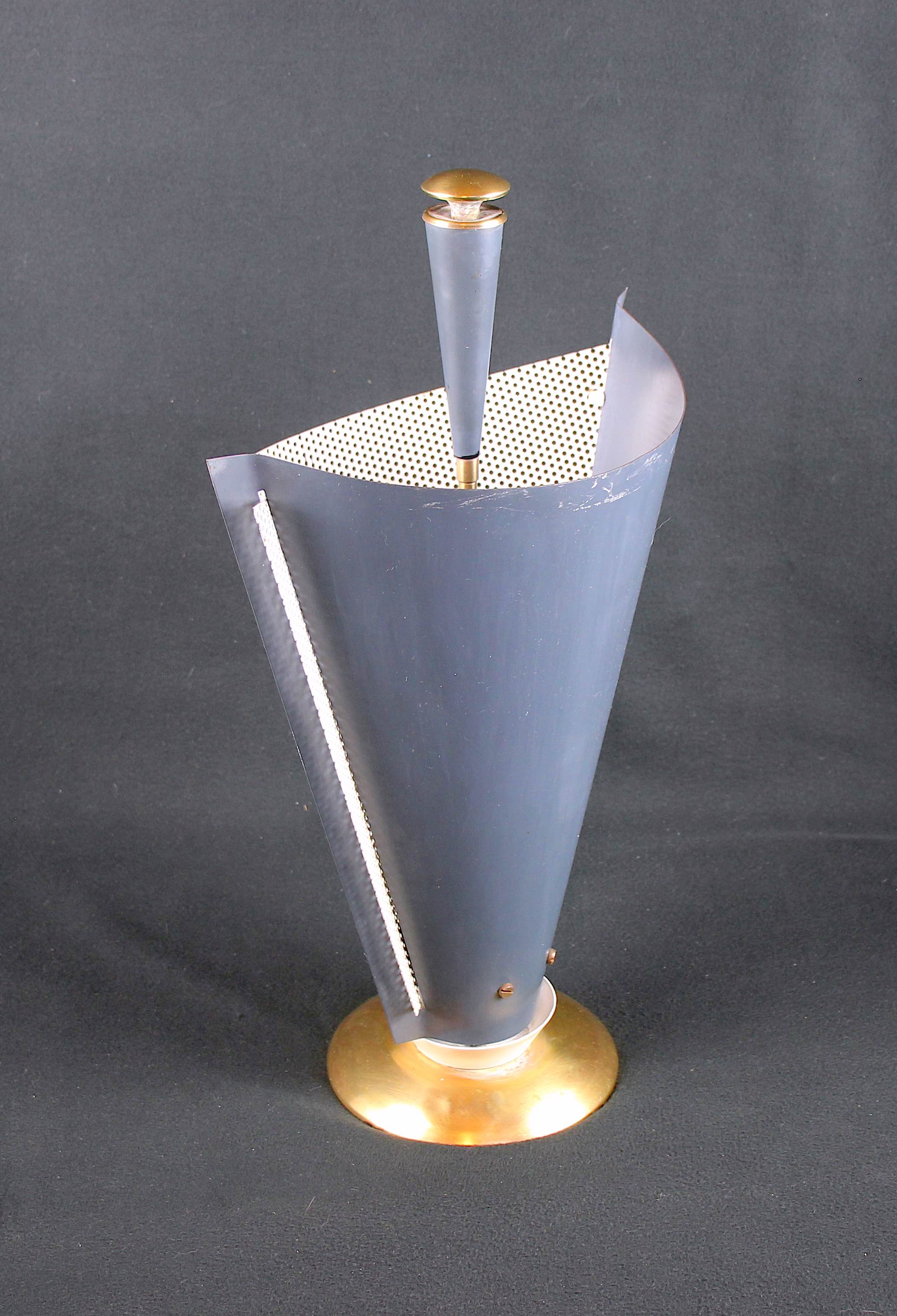 Umbrella holder, brass and pierced metal, France