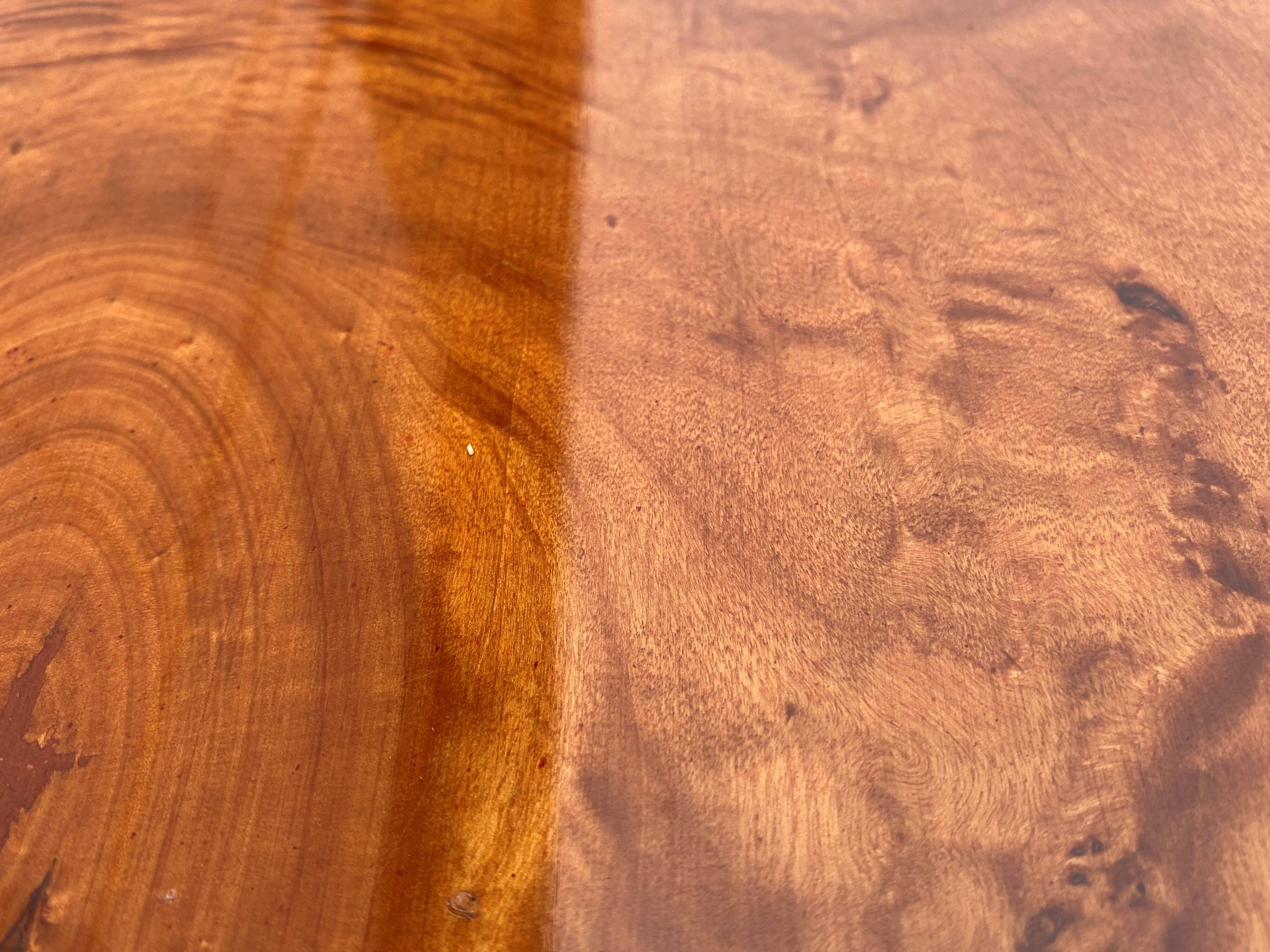 N1 coffee table in vintage 70s elm burl