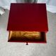 Small workshop furniture in red lacquered pine, 1980.
