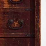 Ancient Japanese choba-dansu in cedar wood, Meiji/Taishō period (circa 1890-1920) #45