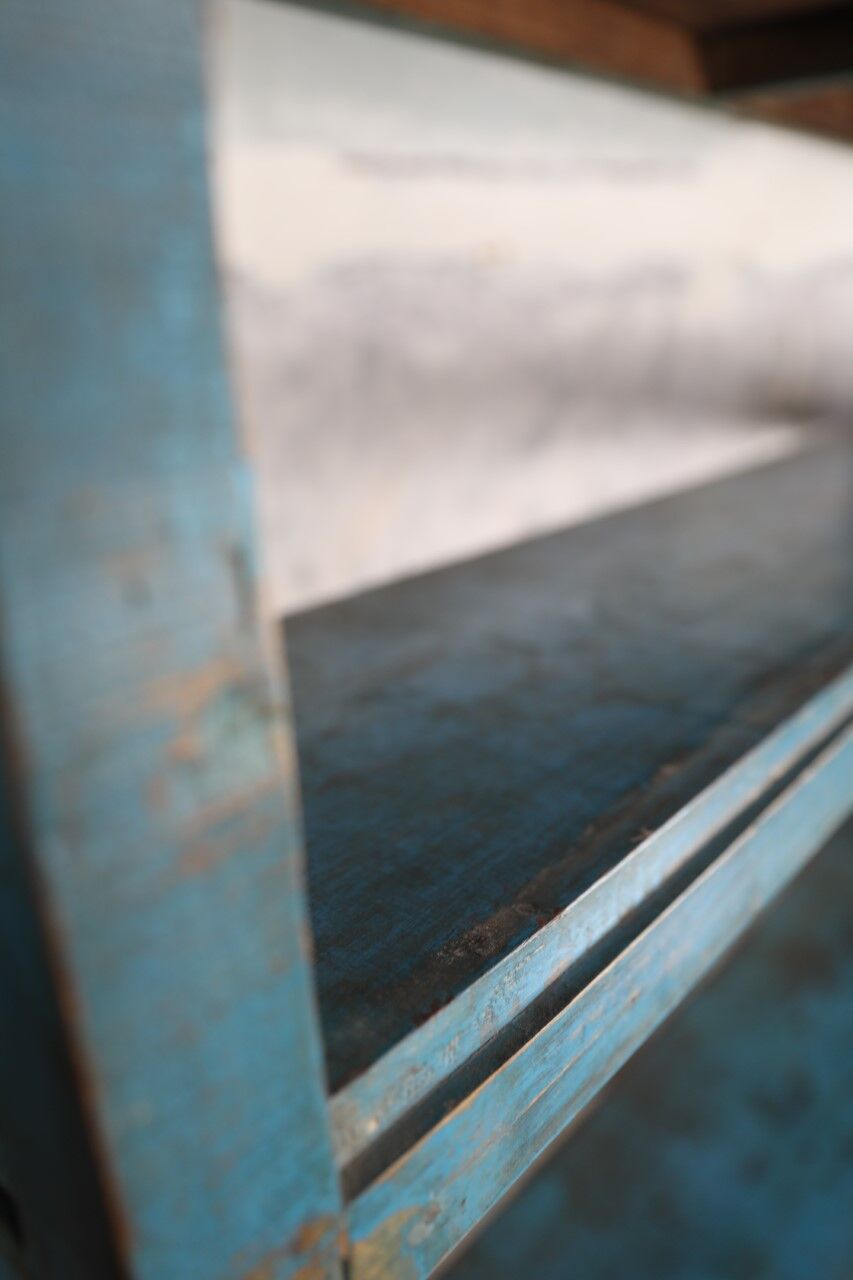 Shelf 4 shelves, blue patina