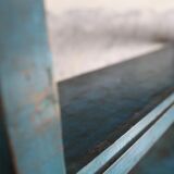 Etagère 4 tablettes , patine bleu