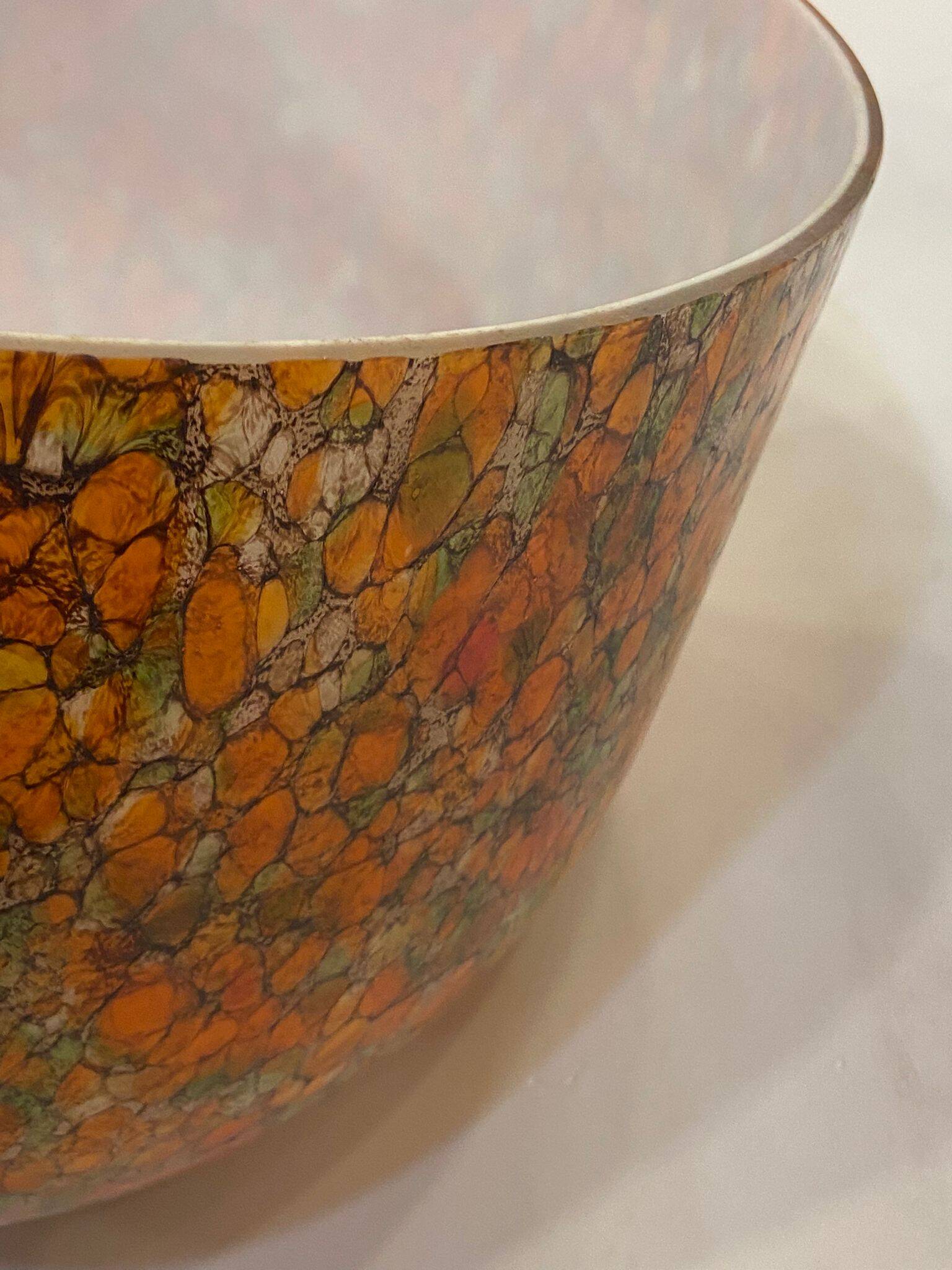 Lampara by Vidrio Millefiori, Peill & Putzler, Mid-century, Naranja, 70's –