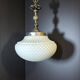 White opaline glass chandelier