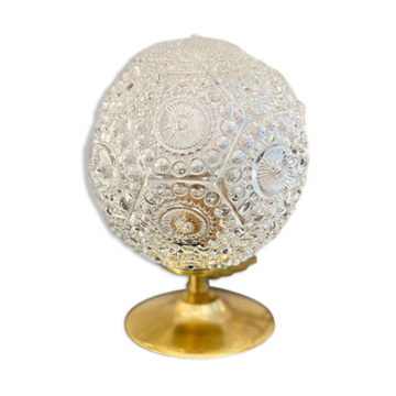 Lampe globe “rosaces” en verre
